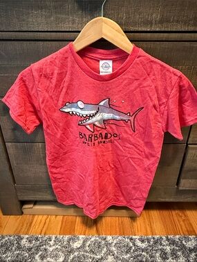 Kids Barbados Shark Graphic T-Shirt - Red